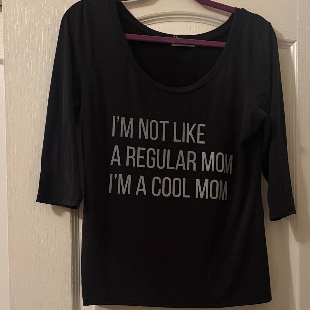 Black Long Sleeve Tee - Cool Mom Design